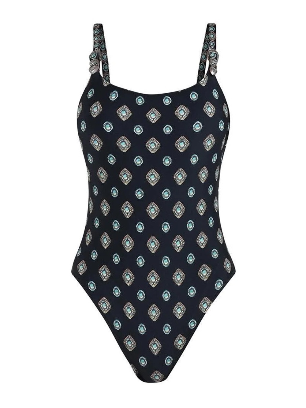 L'AGENCE Western Turquoise One-Piece Swimsuit